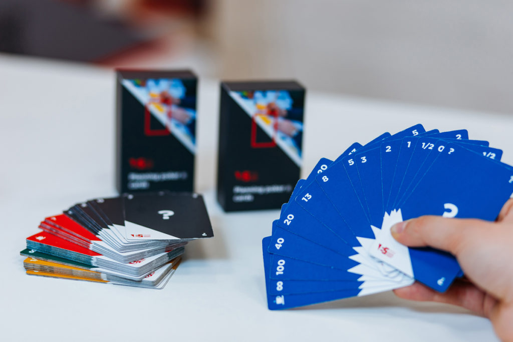 Planning poker cards and Retrospective cards
